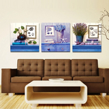 现代客厅地中海装饰画挂画欧式餐厅卧室无框画玄关沙发背景墙壁画