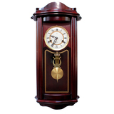 正品实木机械钟表/挂钟 客厅/卧室 创意简约 家用长方形全铜摆钟