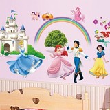 儿童墙贴纸 卡通墙纸贴画女孩幼儿园房间可移AY 白雪公主CC6950