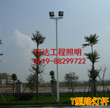 3米3.5米4米5米6米双头T字路灯 T型足球场灯 篮球场户外投光灯杆