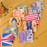 欧美各国创意男女通用帆布钱币钱包 人民币图案地摊货源钱包批发