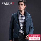K-Boxing/劲霸男装 2016冬季新款 时尚短版茄克棉服外套 FMHY4194