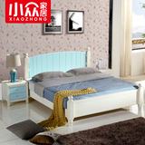 实木床1.8米 地中海风格 橡木床1.5米婚床白色全实木高箱储物床
