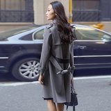 香港代购2016春秋装韩国新款加厚麂皮绒女士风衣中长款气质外套女