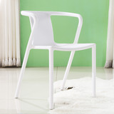 明式扶手椅子现代简约书桌家用凳美甲塑料靠背椅凳子时尚创意餐椅