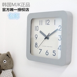 简约时尚田园现代客厅正方形 包邮韩国MJK正品韩版挂钟 表出口电