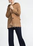 ZARA香港代購2015款女装欧美時尚口袋大衣 4070/721