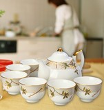 多样屋正品 TAYOHYA 喜上眉梢7头骨瓷高档时尚陶瓷茶具组双11特惠