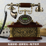 机式电话机座机仿古实木老式古董电话机座包邮复古电话机转盘 欧