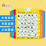 早教儿童汉语拼音aoe字母语音小孩发声墙贴 宝宝学习凹凸有声挂图