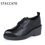 STACCATO/思加图秋季专柜同款牛皮厚底简约满帮女单鞋9XH02CM5