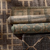 印度进口地毯 天然麻地毯手工编织 现代简约北欧几何风客厅地毯