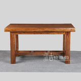 老榆木餐桌原木原生态全实木桌子 老榆木家具多功能简约书桌茶桌