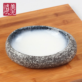 日式陶瓷寿司刺身碗 蔬菜沙拉碗 复古创意粗陶餐具 异形盘子碟子