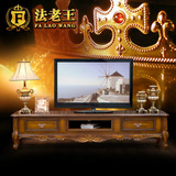 法老王新古典家具 欧式电视柜 实木地柜 美式电视柜 古典柜C110