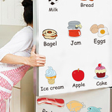 冰箱贴纸贴画水果蔬菜个性厨房橱柜防水墙贴 儿童房幼儿园装饰画