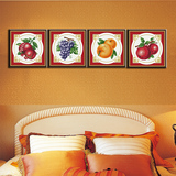 钻石画水果葡萄餐厅卧室水果系列类挂画十字绣新款水果图四联一套