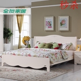 全友家居床韩式板式双人床现代全友家居家具白色卧室新品120611