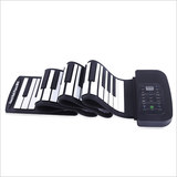 手卷钢琴88键加厚电子琴MIDI软键盘便携式折叠练习琴专业版钢琴