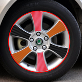 16款斯柯达明锐全系列汽车专车轮毂装饰贴纸轮毂贴碳纤维贴纸