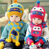 儿童可爱护耳帽2韩版婴儿毛线帽子6-12个月潮男女宝宝1-3岁秋冬季