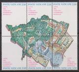梵蒂冈1986世界遗产 梵蒂冈老城建筑 地图邮票6全
