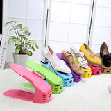 包邮创意韩式简易收纳鞋架可调节塑料双层鞋托收纳鞋柜立体鞋子架
