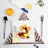 牛排盘子方形创意餐具陶瓷器卡通平盘家用骨瓷碟子水果早餐西餐盘