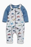 NEXT代购2016秋冬男童小恐龙吊带裤和蓝色连身衣（0-2岁）935199
