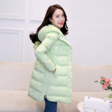 棉衣女2015冬装新款韩版女装修身中长款连帽加厚棉袄棉服学生外套