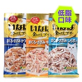 日本伊纳宝猫零食 金枪鱼鸡胸肉小银鱼低脂猫湿粮包35g 天然猫粮