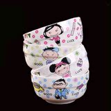 特价亲子餐具 jrs视频直播_JRS体育直播_jrs直播是什么意思可爱卡通儿童饭碗 一家四口情侣陶瓷米饭碗