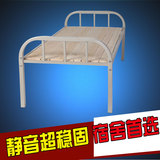 北京铁艺床 单人床 加厚钢木员工床 简约现代硬板学生铁架床批发