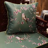 中式古典刺绣花鸟抱枕红木沙发靠垫仿古圈椅腰靠枕床头靠背大含芯