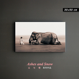 [尘与雪 Ashes and Snow] 大象 动物摄影 现代家居装饰无框画