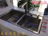 上海专柜最新普乐美 不锈钢高端水槽 CM912双槽 洗菜盆
