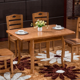 特价小户型餐桌椅组合伸缩可折叠实木餐桌橡胶木餐桌圆桌饭桌方桌