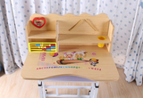 习桌椅可升降小学生书桌儿童办公桌实木学习桌组装套装组合儿童学