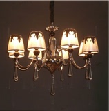 爵士雨欧式珍珠黑吊灯现代水晶蜡烛灯简约铁艺客厅灯餐厅卧室灯具