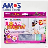 韩国AMOS胶画 儿童玻璃胶画 手工彩绘胶画 DIY冰箱贴手工金粉画