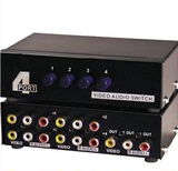 丰杰 FJ-401AV 4进1出 4路AV切换器 音视频切换器