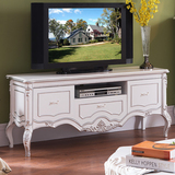欧式电视柜白色实木电视机柜新古典家具法式田园简约客厅卧室柜子