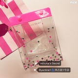Victorias Secret 维多利亚的秘密 玫红彩色波点PVC化妆包 独家！