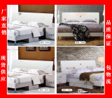 简约烤漆床头板白色双人床头欧式法式软包靠背定做1.8米卧室婚床