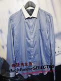 SELECTED/思莱德专柜代购商务款蓝色修身纯棉男长袖衬衫414105020