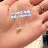 【韩国代购】 LLOYD 正品代购 大小珍珠项链锁骨10K金玫瑰金 预定