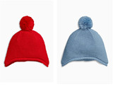 现货英国代购16春正品NEXT男女宝宝婴儿红色蓝色毛球针织帽子