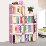 简易宜家创意书架客厅落地置物架现代简约组合书柜办公室组装书架