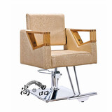 新款发廊美发椅子厂家直销高档实木扶手理发椅子高档剪发椅油压椅