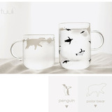 妖怪 tuuli极地动物 高硼硅玻璃杯水牛奶杯 北极熊 企鹅-2款167g
